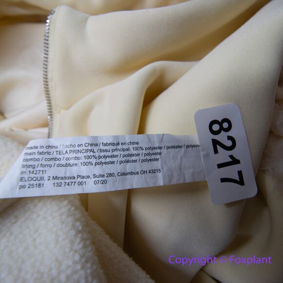 Eloquii Sherpa sleeve fleece line bottom zipped front wide leg jumpsuitm size 24 - Picture 15 of 16
